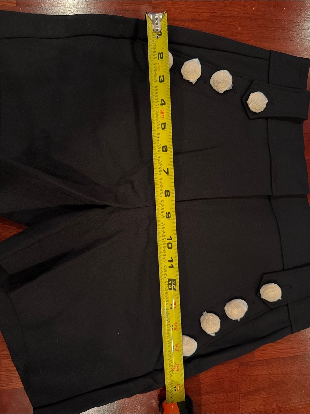 Black sailor button shorts - Picture 5 of 5